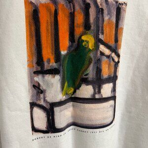 AIME LEON DORE White Robert De Niro Art Sweater Sweatshirt sz LARGE L